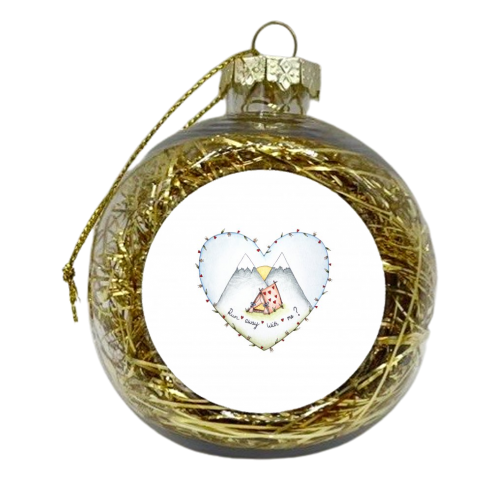 Love Tent - xmas bauble by Ceri Anne Jones