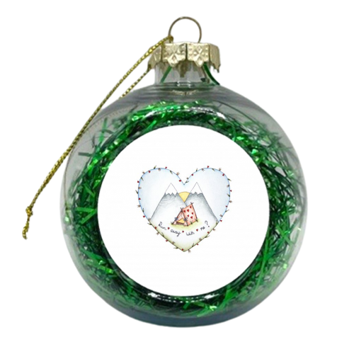 Love Tent - xmas bauble by Ceri Anne Jones