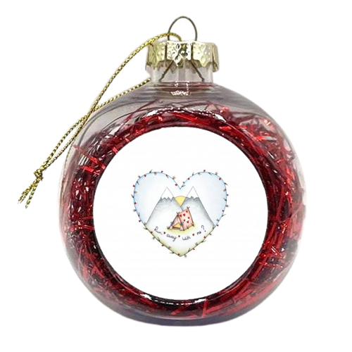 Love Tent - xmas bauble by Ceri Anne Jones
