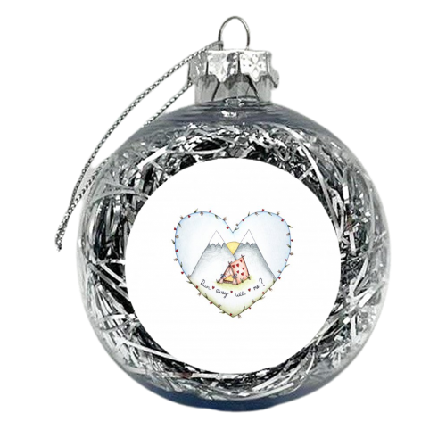 Love Tent - xmas bauble by Ceri Anne Jones
