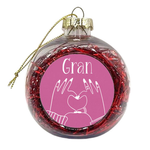 Love to you Gran - xmas bauble by Lisa Wardle