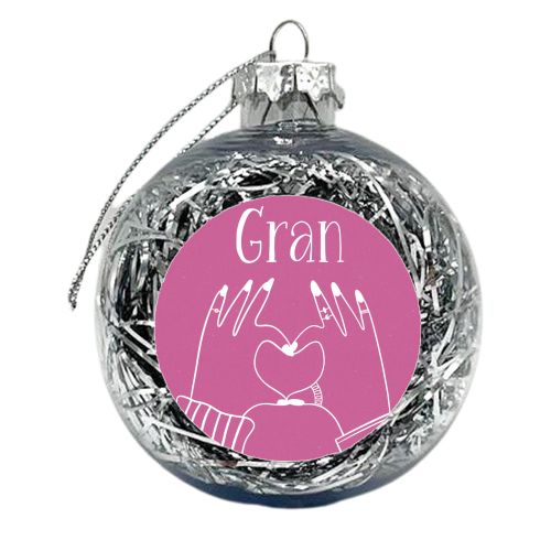 Love to you Gran - xmas bauble by Lisa Wardle