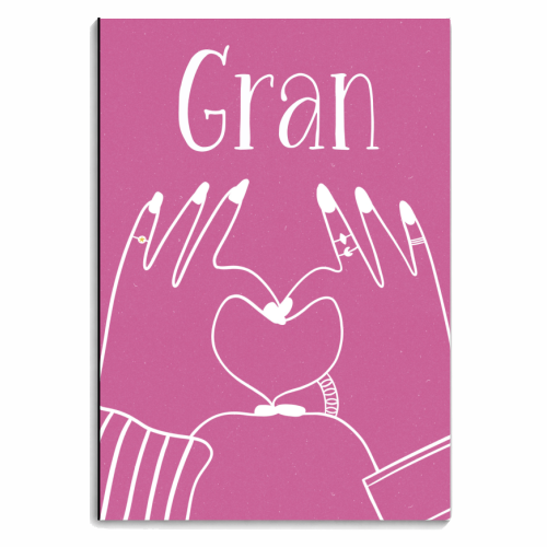 Love to you Gran - personalised A4, A5, A6 notebook by Lisa Wardle