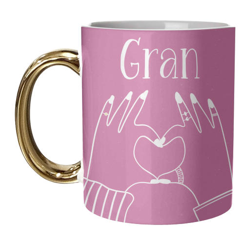 Love to you Gran - unique mug by Lisa Wardle