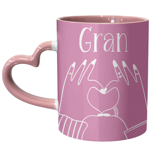 Love to you Gran - unique mug by Lisa Wardle