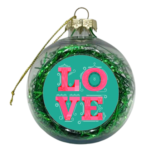 LOVE Typography - xmas bauble by Ania Wieclaw