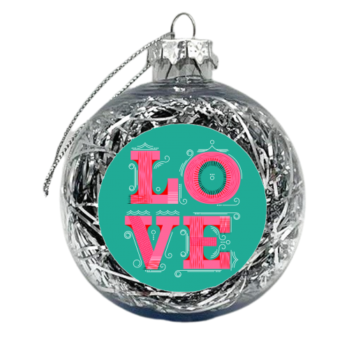 LOVE Typography - xmas bauble by Ania Wieclaw