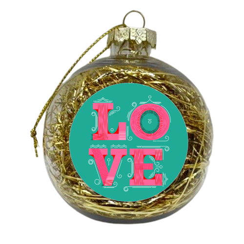 LOVE Typography - xmas bauble by Ania Wieclaw