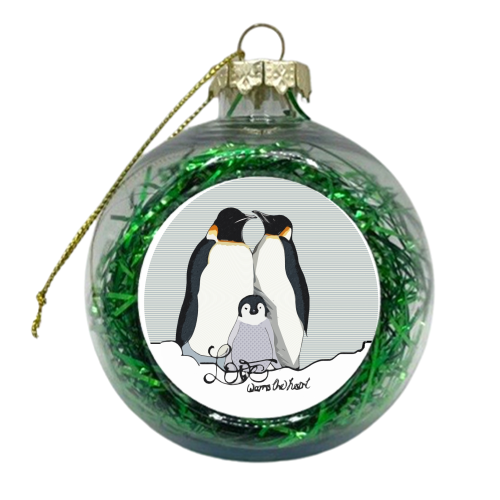 Love Warms the heart - xmas bauble by Victoria Kortekaas