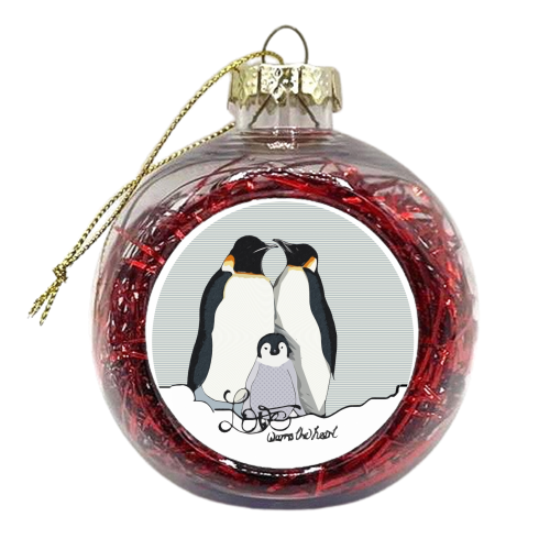 Love Warms the heart - xmas bauble by Victoria Kortekaas