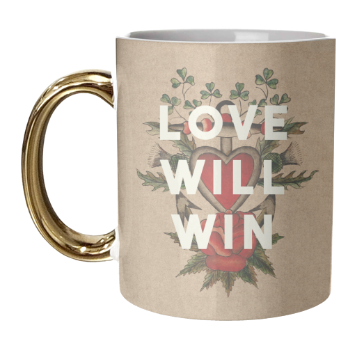 Love Will Win - unique mug by The 13 Prints