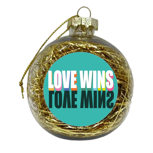 Love Wins 3D - xmas bauble by Luxe and Loco