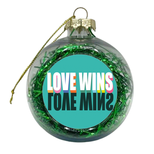 Love Wins 3D - xmas bauble by Luxe and Loco