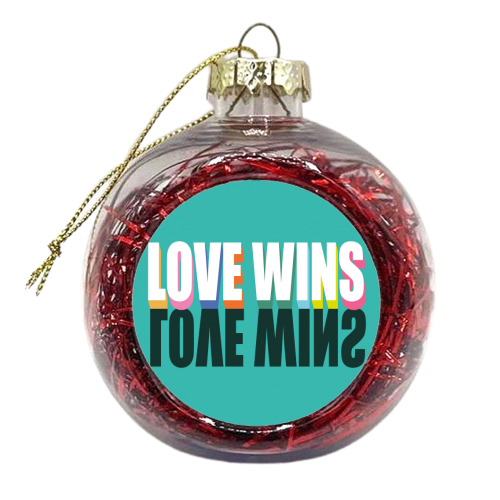 Love Wins 3D - xmas bauble by Luxe and Loco