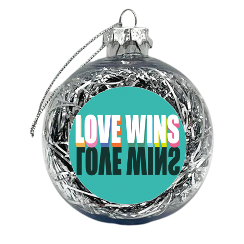 Love Wins 3D - xmas bauble by Luxe and Loco