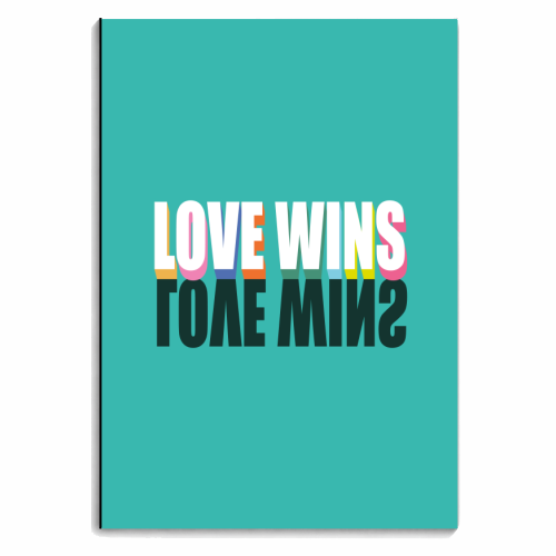 Love Wins 3D - personalised A4, A5, A6 notebook by Luxe and Loco