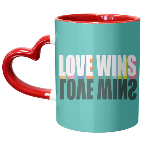 Love Wins 3D - unique mug by Luxe and Loco
