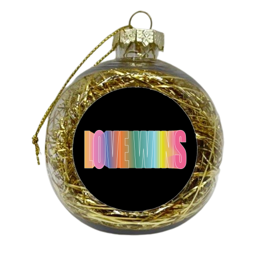Love Wins Blur - xmas bauble by Luxe and Loco