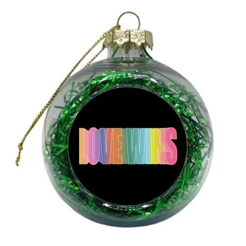 Love Wins Blur - xmas bauble by Luxe and Loco