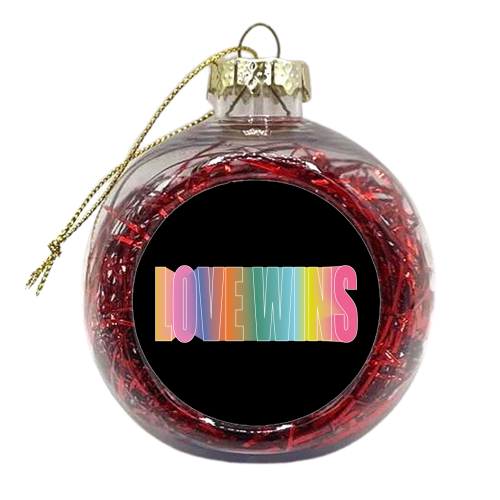 Love Wins Blur - xmas bauble by Luxe and Loco