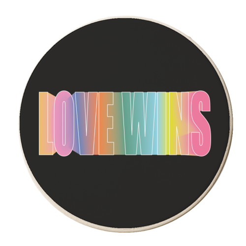 Love Wins Blur - personalised beer coaster by Luxe and Loco