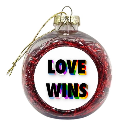Love wins lgbtq+ - xmas bauble by The Girl Next Draw