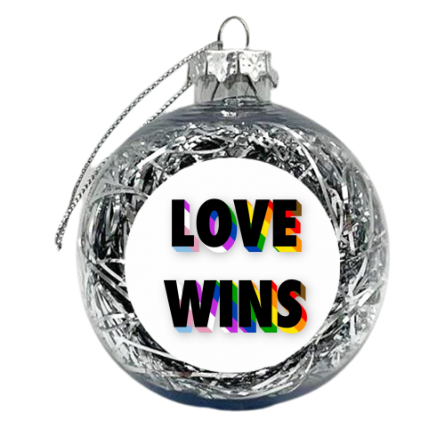Love wins lgbtq+ - xmas bauble by The Girl Next Draw