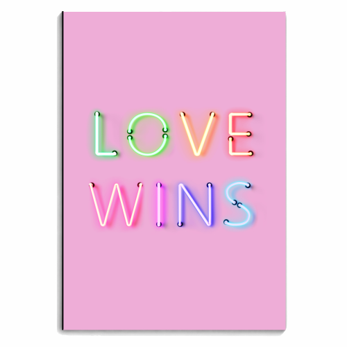 LOVE WINS - Rainbow Neon - personalised A4, A5, A6 notebook by Ania Wieclaw