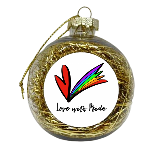 Love with Pride - xmas bauble by Adam Regester