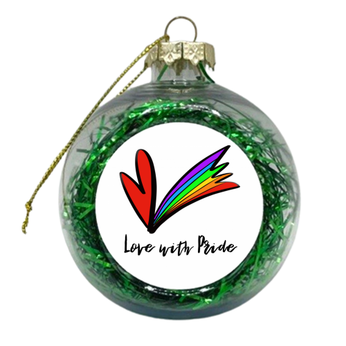 Love with Pride - xmas bauble by Adam Regester
