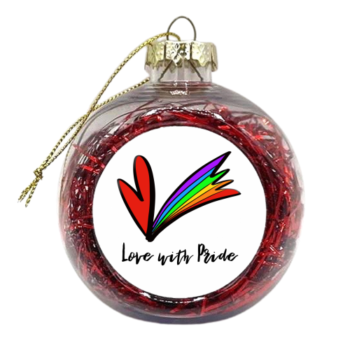 Love with Pride - xmas bauble by Adam Regester