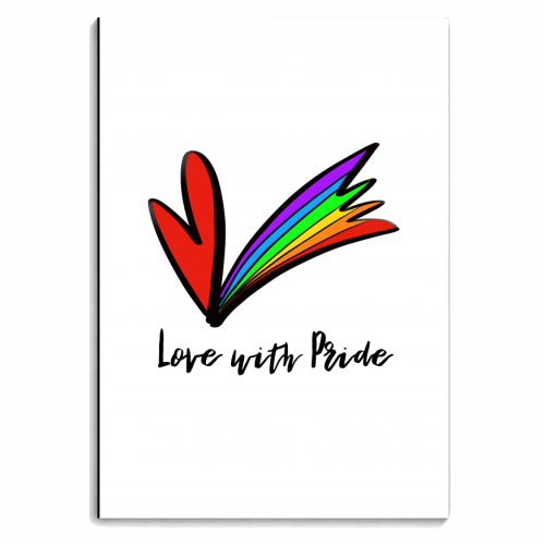Love with Pride - personalised A4, A5, A6 notebook by Adam Regester