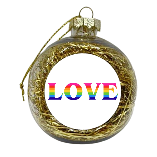 LOVE - xmas bauble by Wallace Elizabeth