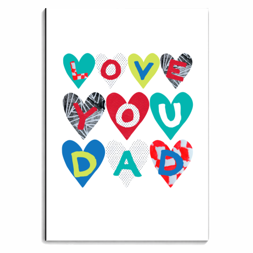 love you dad hearts! - personalised A4, A5, A6 notebook by The Boy and the Bear
