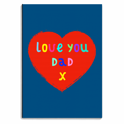 Love You Dad - personalised A4, A5, A6 notebook by Adam Regester