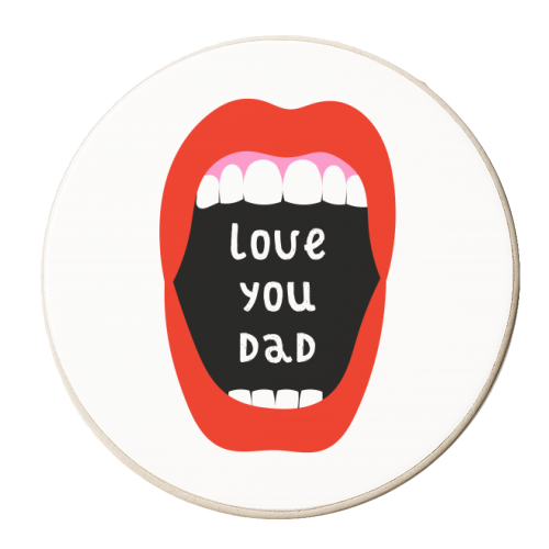 Love You Dad - personalised beer coaster by Adam Regester