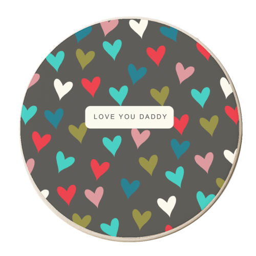 Love you Daddy - personalised beer coaster by The Boy and the Bear
