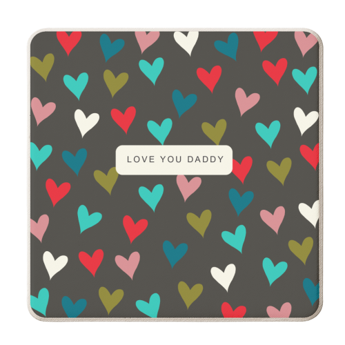 Love you Daddy - personalised beer coaster by The Boy and the Bear