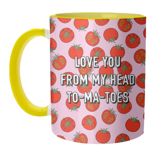 Love You From My Head To-ma-toes - unique mug by Adam Regester