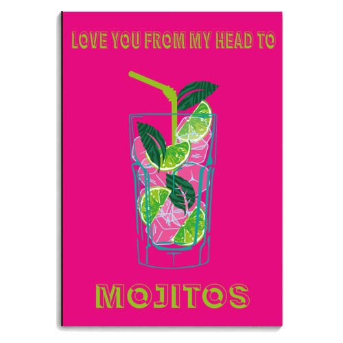 Love You From My Head To Mojito - personalised A4, A5, A6 notebook by Luxe and Loco
