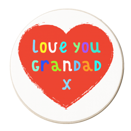 Love You Grandad - personalised beer coaster by Adam Regester