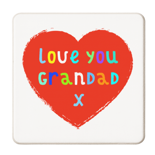 Love You Grandad - personalised beer coaster by Adam Regester