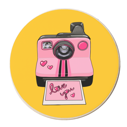 Love you instantly - personalised beer coaster by PixieDrew