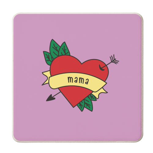 Love You Mama - personalised beer coaster by Laura Lonsdale