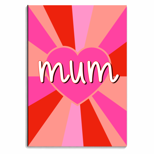 Love You Mum Heart - personalised A4, A5, A6 notebook by Adam Regester