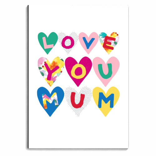 Love you mum hearts - personalised A4, A5, A6 notebook by The Boy and the Bear