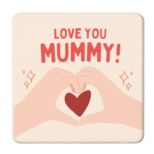 Love you Mummy! - personalised beer coaster by Lilly Rose