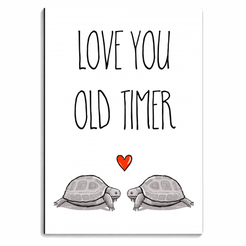 Love You Old Timer - personalised A4, A5, A6 notebook by Adam Regester