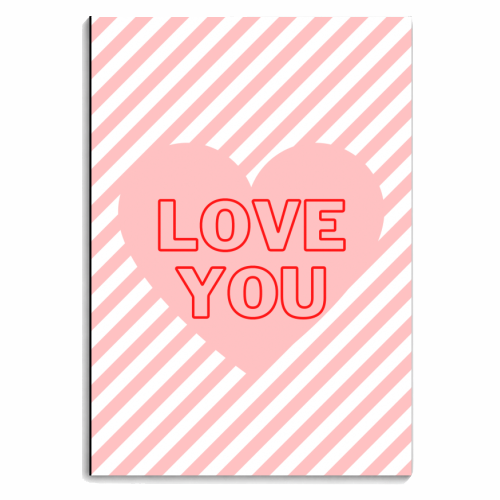 Love you - personalised A4, A5, A6 notebook by Proper Job Studio