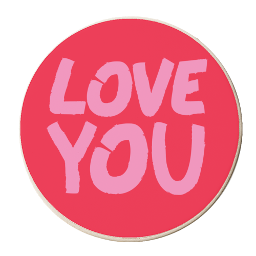 love you - personalised beer coaster by The Boy and the Bear